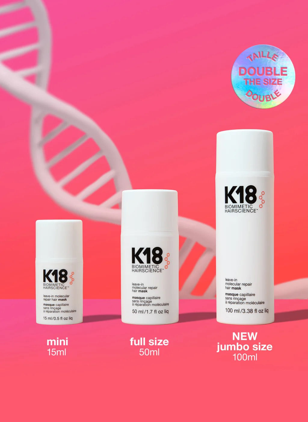 K-18-jumbo leave-in molecular repair hair mask