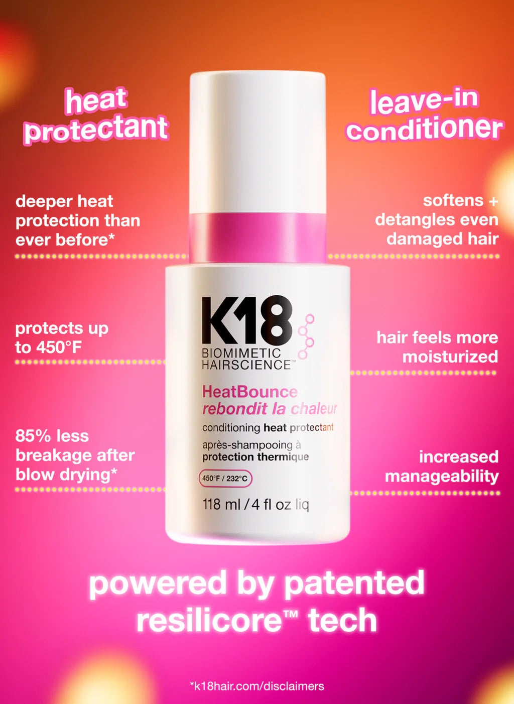 K-18-HeatBounce conditioning heat protectant