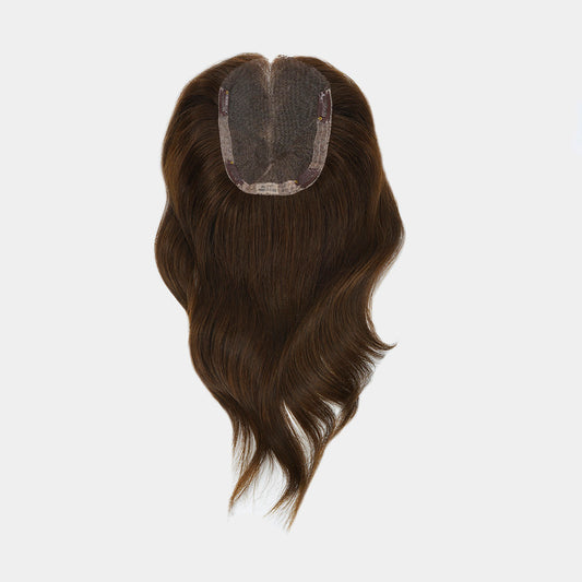 ELOISE Fine Welded Mono Human Hair Topper with Cuticle-Aligned Remy Hair