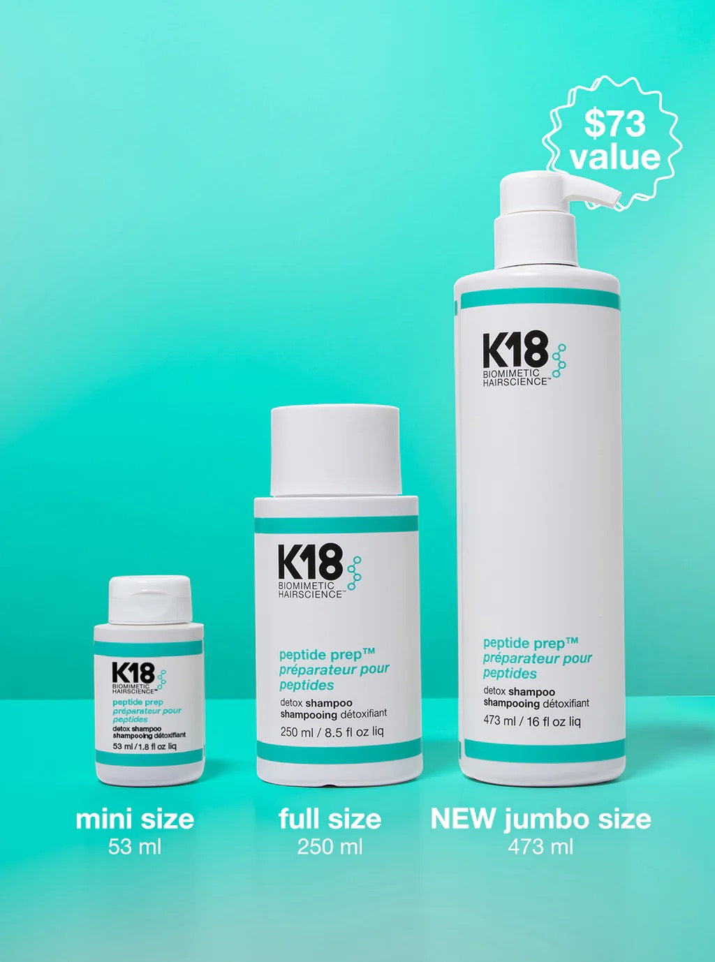 K-18-Jumbo PEPTIDE PREP™ detox shampoo