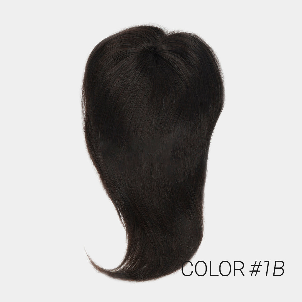 NORA Mini PU Human Hair Topper for Crown and Hairline