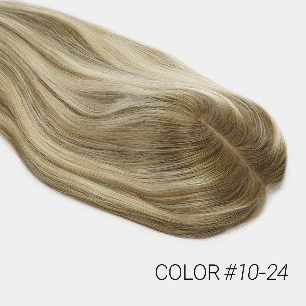 IRENE Breathable Fine Mono Top Hair Topper for Women