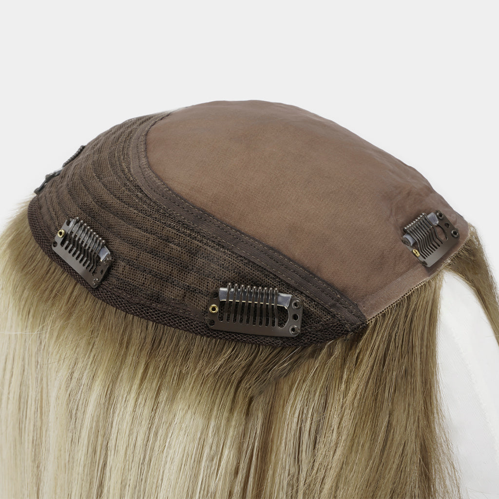 IRENE Breathable Fine Mono Top Hair Topper for Women