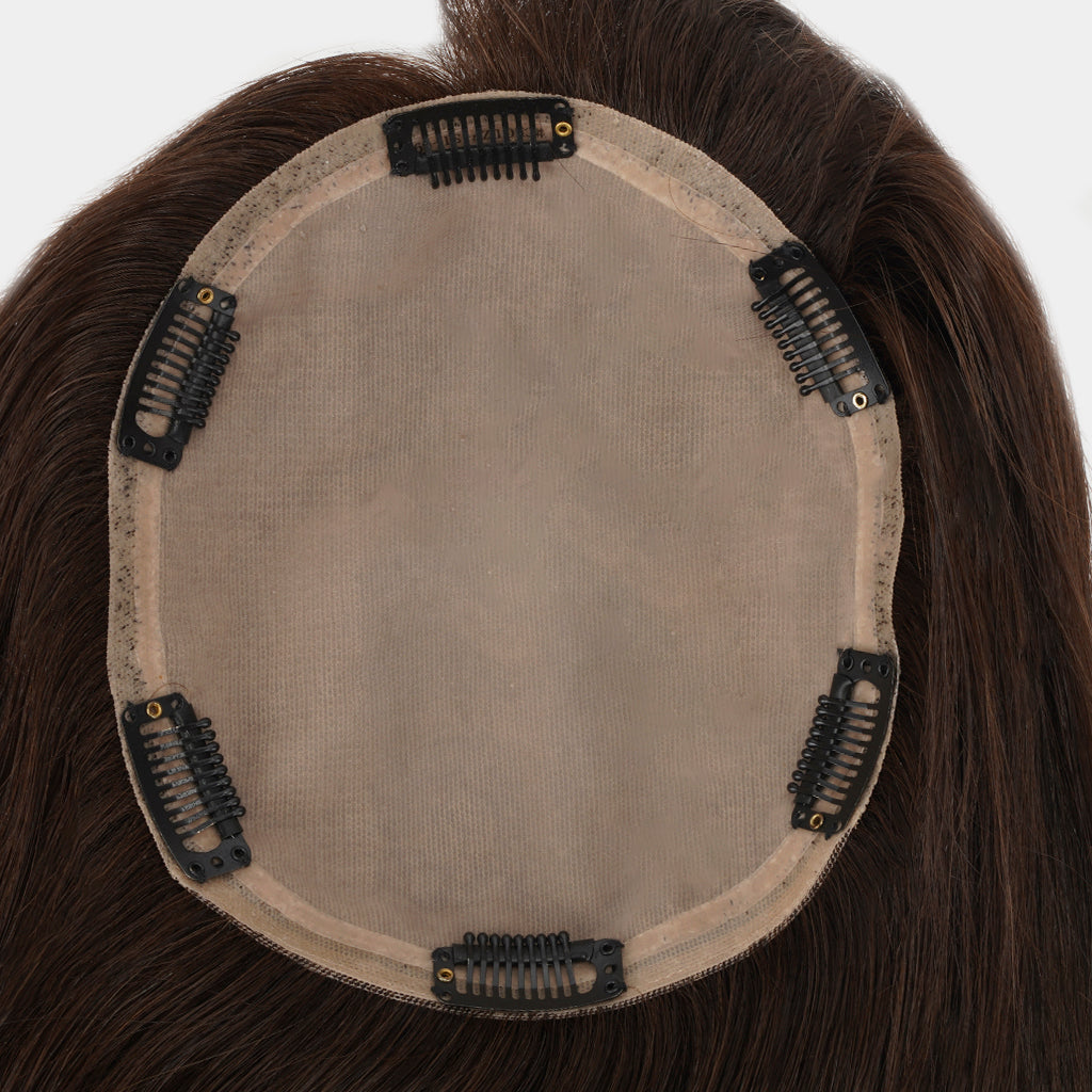 LYRA Clip-in Silk Top Human Hair Topper for Women
