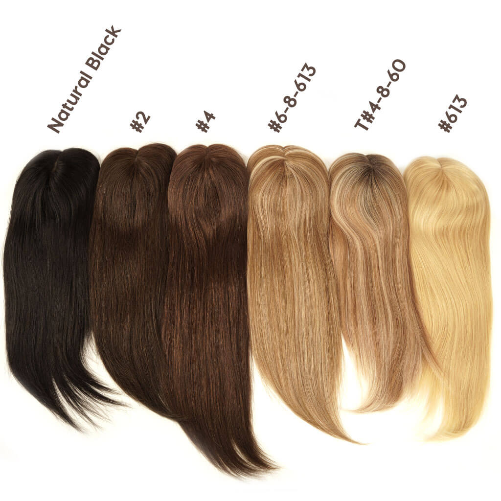 FLORA Silk Top Hair Toppers with Wefted Back for Women