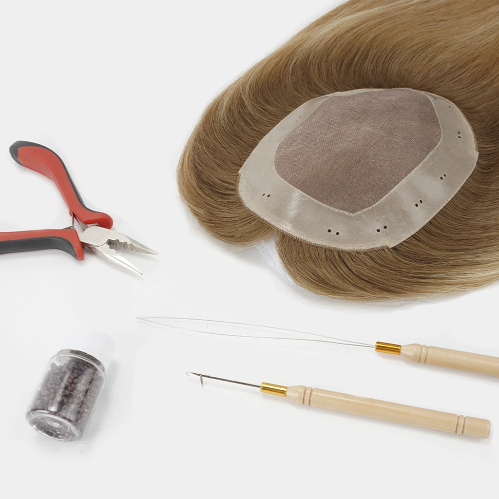 HALLIE Premium Hand-Tied Monofilament Hair Topper
