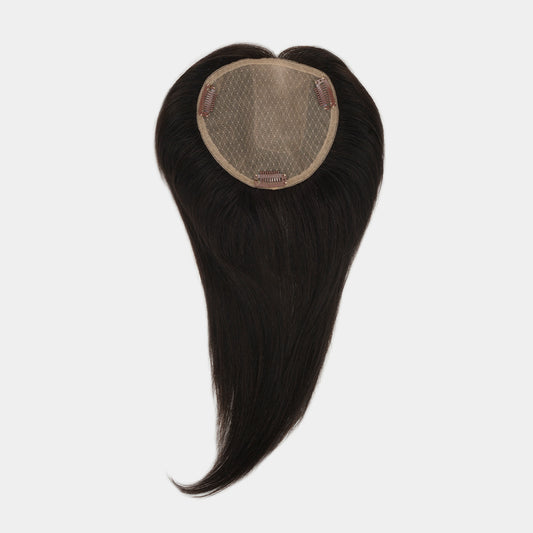 AMARA Natural Silk Lace Topper with Remy Hair for Women