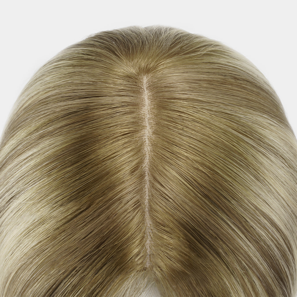 IRENE Breathable Fine Mono Top Hair Topper for Women