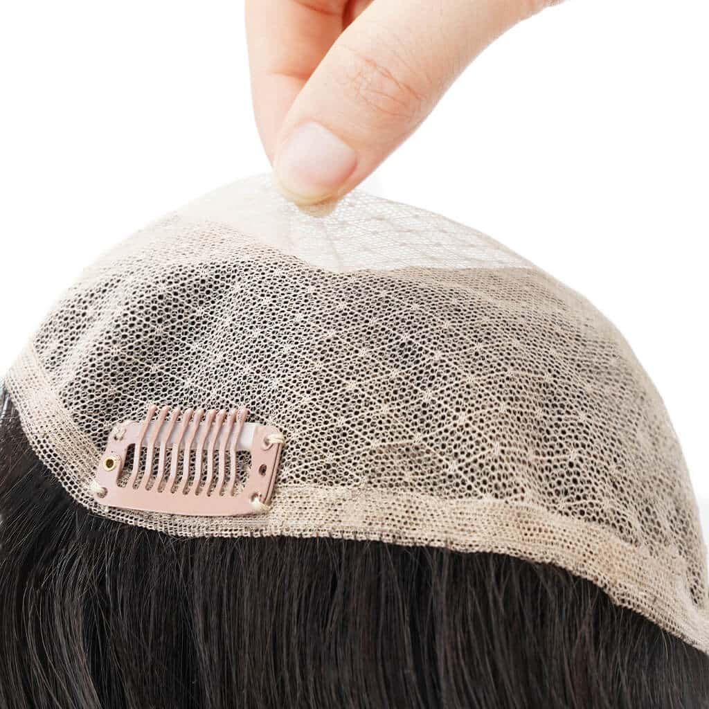 AMARA Natural Silk Lace Topper with Remy Hair for Women