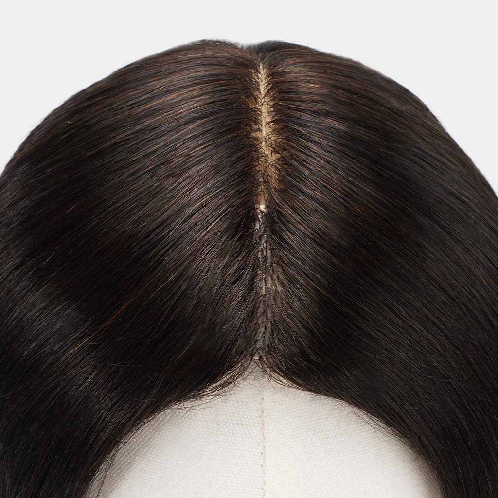 TRESSA Monofilament Base Human Hair Topper with Clip