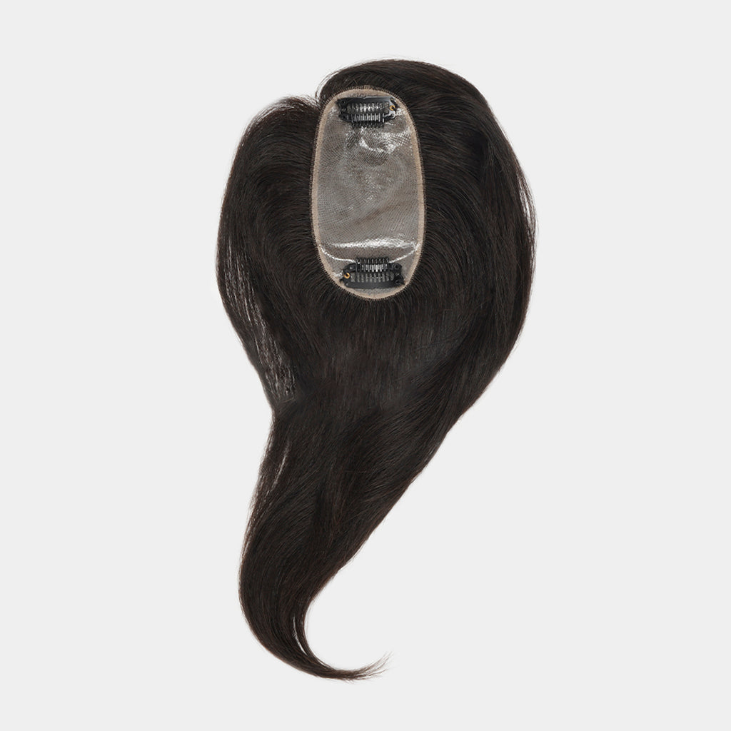 NORA Mini PU Human Hair Topper for Crown and Hairline