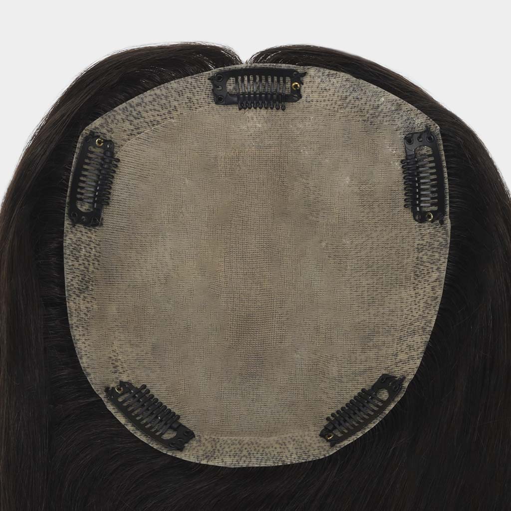 TRESSA Monofilament Base Human Hair Topper with Clip